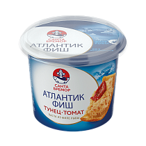 Cod fish fillet spread &quot;Atlantic fish&quot; with tuna and tomatoes 140 g